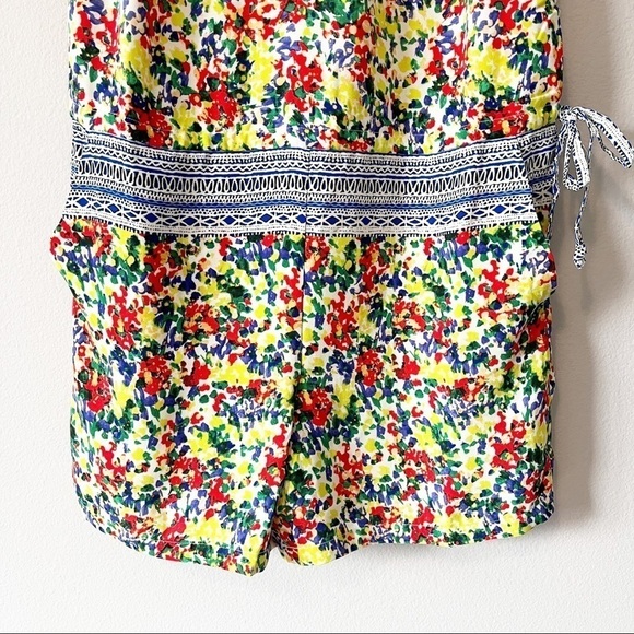 CAbi #5261 Devon Floral Fiesta Romper Size Small Colorful Summer Adjustable EUC - Picture 6 of 12